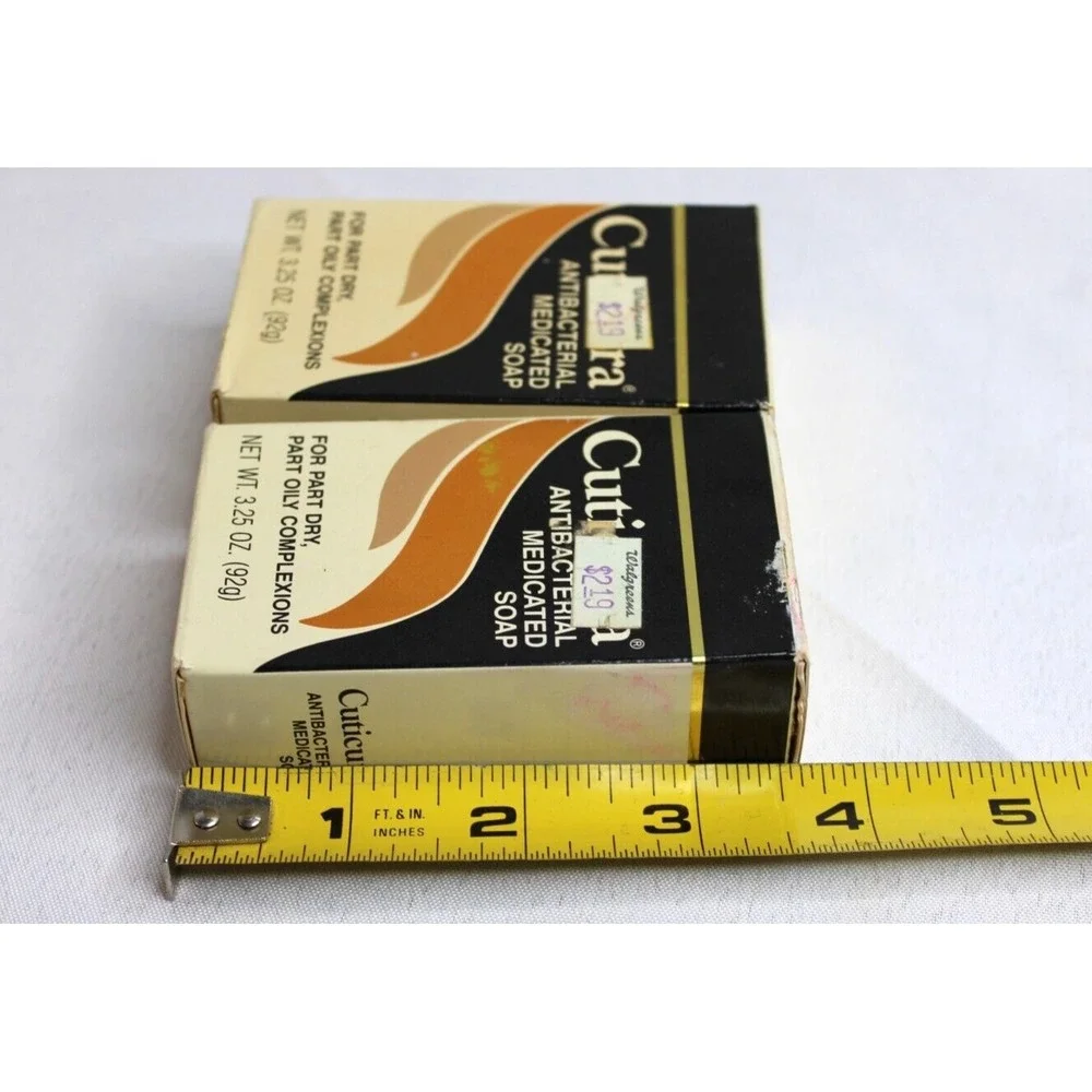 Vintage CUTICURA Antibacterial‎ Soap RARE 3.25 oz Sealed Set of 2 Set Prop
